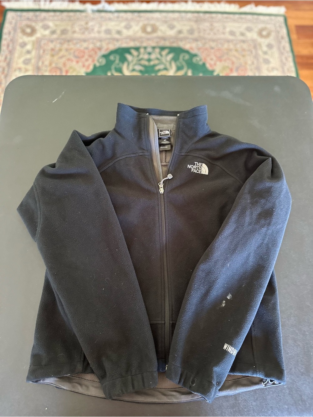 The North Face Men's Black Full-Zip Fleece Jacket Windall Size Small (see photo)